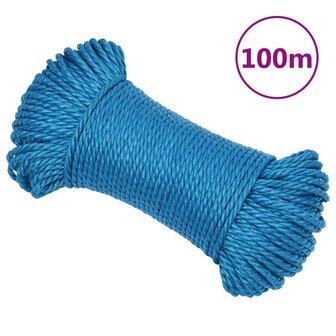 Werktouw 8 mm 100 m polypropeen blauw 1