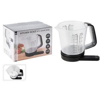 Excellent Houseware Keukenweegschaal met maatbeker 1200 ml 1