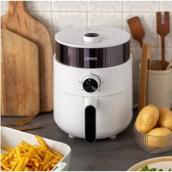 Livoo Airfryer multifunctioneel 1200 W 2,5 L wit 1