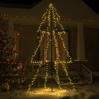 Kegelkerstboom 300 LED&amp;apos;s binnen en buiten 120x220 cm 1