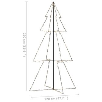 Kegelkerstboom 300 LED&amp;apos;s binnen en buiten 120x220 cm 7