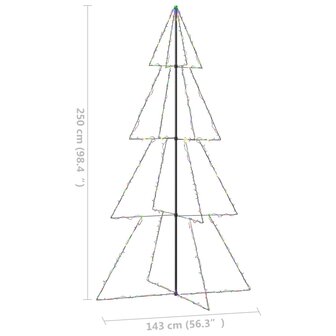 Kegelkerstboom 360 LED&amp;apos;s binnen en buiten 143x250 cm 7