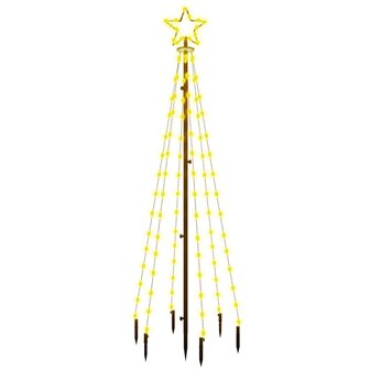 Kerstboom met grondpin 108 LED&amp;apos;s warmwit 180 cm 2