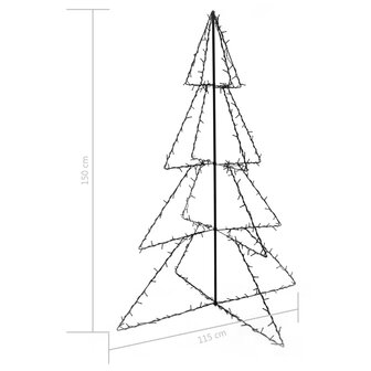 Kegelkerstboom 240 LED&amp;apos;s binnen en buiten 115x150 cm 4