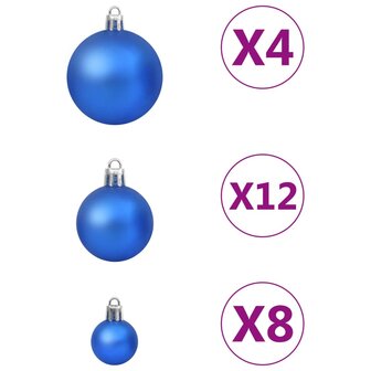 100-delige Kerstballenset blauw 3