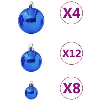 100-delige Kerstballenset blauw 4