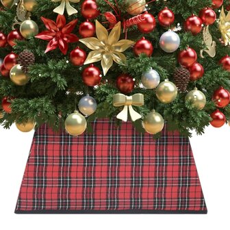 Kerstboomrok 48x48x25 cm rood en zwart 1