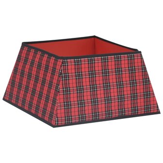 Kerstboomrok 48x48x25 cm rood en zwart 2