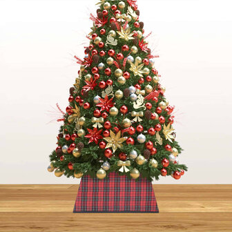 Kerstboomrok 48x48x25 cm rood en zwart 3