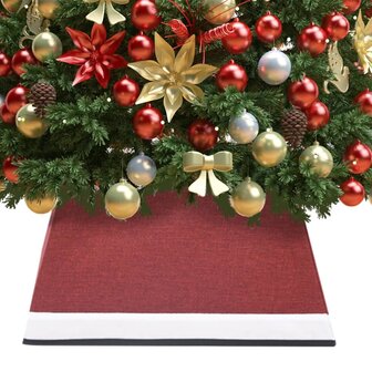 Kerstboomrok 48x48x25 cm rood en wit 1