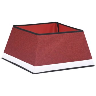 Kerstboomrok 48x48x25 cm rood en wit 2