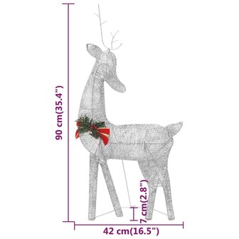 Kerstrendieren 6 st koudwit gaas zilverkleurig 11