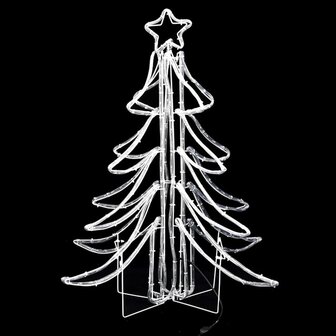 Kerstfiguur boom 2 st inklapbaar met LED&amp;apos;s 87x87x93 cm warmwit 4