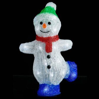 Kerstfiguur sneeuwman LED binnen en buiten 30 cm acryl 2