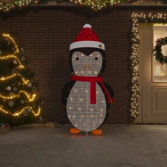 Kerstpingu&iuml;n decoratief LED 180 cm luxe stof 1