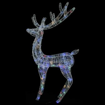 Kerstdecoratie rendier 250 LED&amp;apos;s meerkleurig 180 cm acryl 4