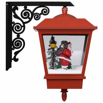 Kerstwandlamp met LED-lampjes en kerstman 40x27x45 cm rood 3