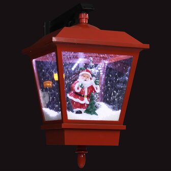 Kerstwandlamp met LED-lampjes en kerstman 40x27x45 cm rood 6