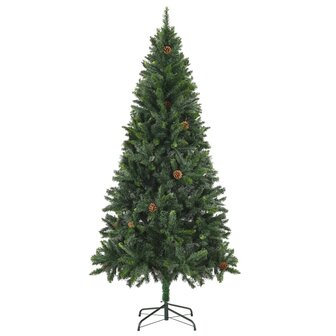 Kunstkerstboom met dennenappels 180 cm groen 2