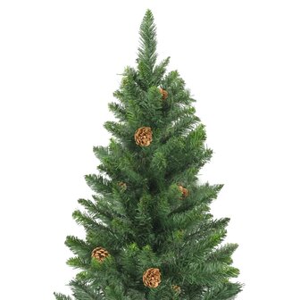 Kunstkerstboom met dennenappels 180 cm groen 3