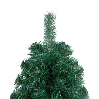 Kunstkerstboom met verlichting en kerstballen half 180 cm groen 7