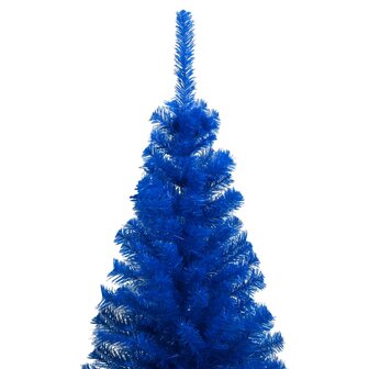 Kunstkerstboom met verlichting en kerstballen 210 cm PVC blauw 2