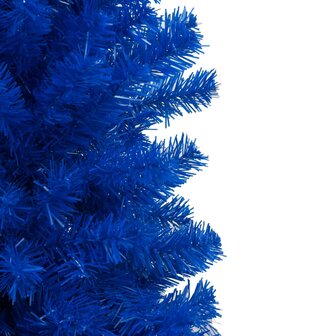 Kunstkerstboom met verlichting en kerstballen 210 cm PVC blauw 4