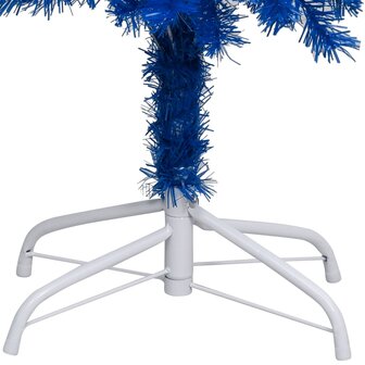 Kunstkerstboom met verlichting en kerstballen 240 cm PVC blauw 4