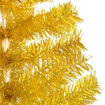 Kunstkerstboom met verlichting en kerstballen 240 cm PET goud 2