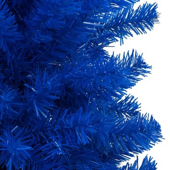 Kunstkerstboom met verlichting en kerstballen 120 cm PVC blauw 5