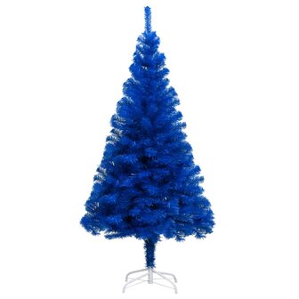 Kunstkerstboom met verlichting en kerstballen 150 cm PVC blauw 2