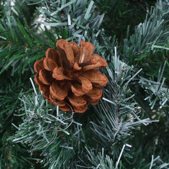 Kunstkerstboom met verlichting kerstballen dennenappels 180 cm 5