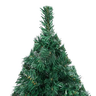 Kunstkerstboom met verlichting en kerstballen 120 cm PVC groen 3