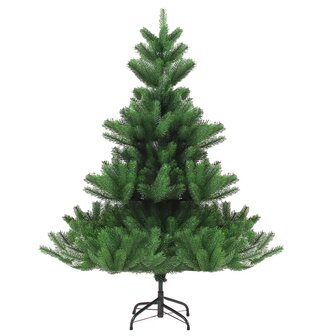 Kunstkerstboom Nordmann met LED&amp;apos;s en kerstballen 120 cm groen 3