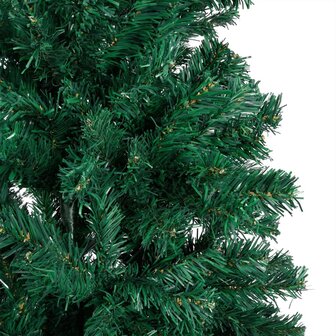 Kunstkerstboom met verlichting en kerstballen 150 cm PVC groen 4