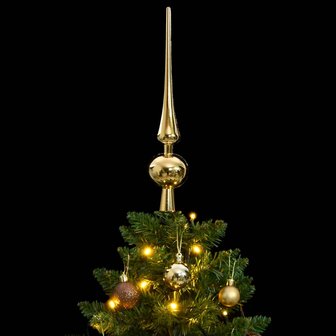 Kunstkerstboom met scharnieren 150 LED en kerstballen 120 cm 2