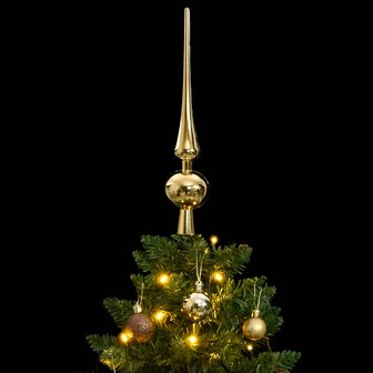 Kunstkerstboom met scharnieren 150 LED&amp;apos;s en kerstballen 150 cm 2