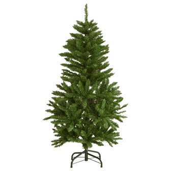 Kunstkerstboom met scharnieren 150 LED&amp;apos;s en kerstballen 150 cm 5