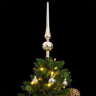 Kunstkerstboom met scharnieren 150 LED&amp;apos;s en kerstballen 150 cm 2