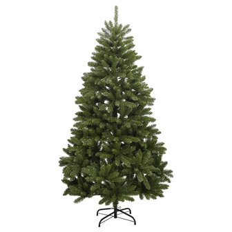 Kunstkerstboom met scharnieren 300 LED&amp;apos;s en kerstballen 240 cm 5