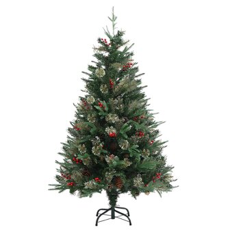 Kerstboom met dennenappels 120 cm PVC en PE groen 2