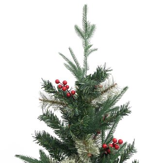 Kerstboom met dennenappels 120 cm PVC en PE groen 3