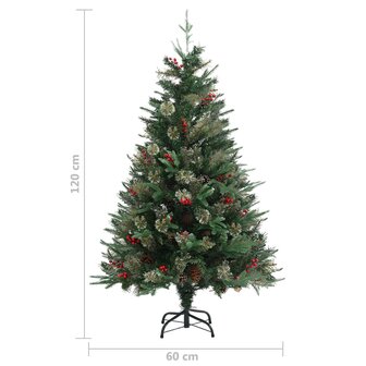 Kerstboom met dennenappels 120 cm PVC en PE groen 6