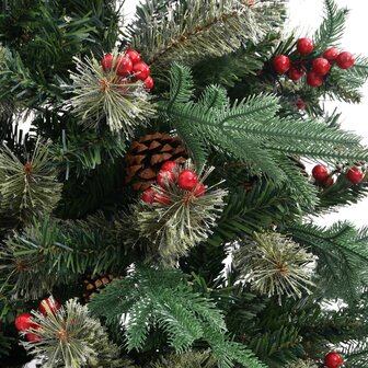 Kerstboom met dennenappels 195 cm PVC en PE groen 3