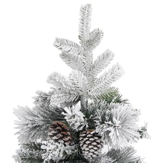 Kerstboom met dennenappels en sneeuw 150 cm PVC en PE 3