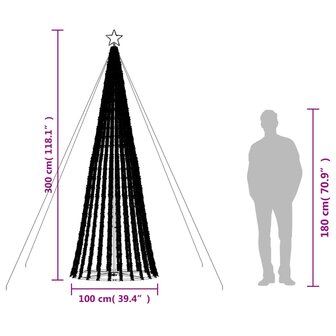 Lichtkegel 688 warmwitte LED&amp;apos;s 300 cm 10