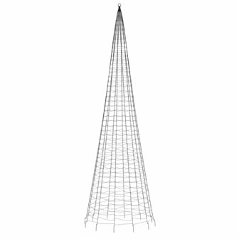 Lichtkegel aan vlaggenmast 1534 koudwitte LED&amp;apos;s 500 cm 5