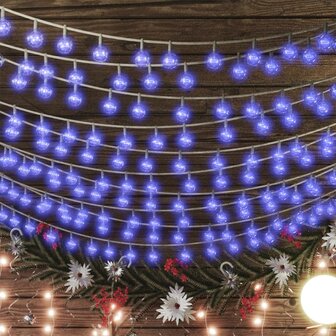 Lichtsnoer met 200 LED&amp;apos;s 8 functies blauw 20 m 4