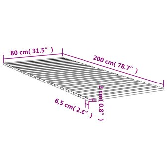 Lattenbodem 80x200 cm massief grenenhout 9