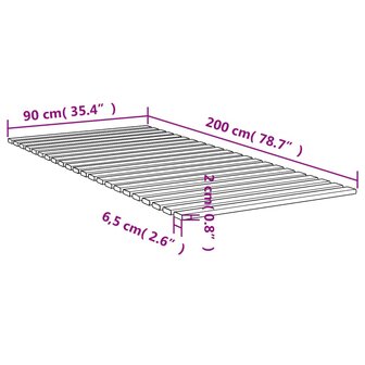 Lattenbodem massief grenenhout 90x200 cm 9